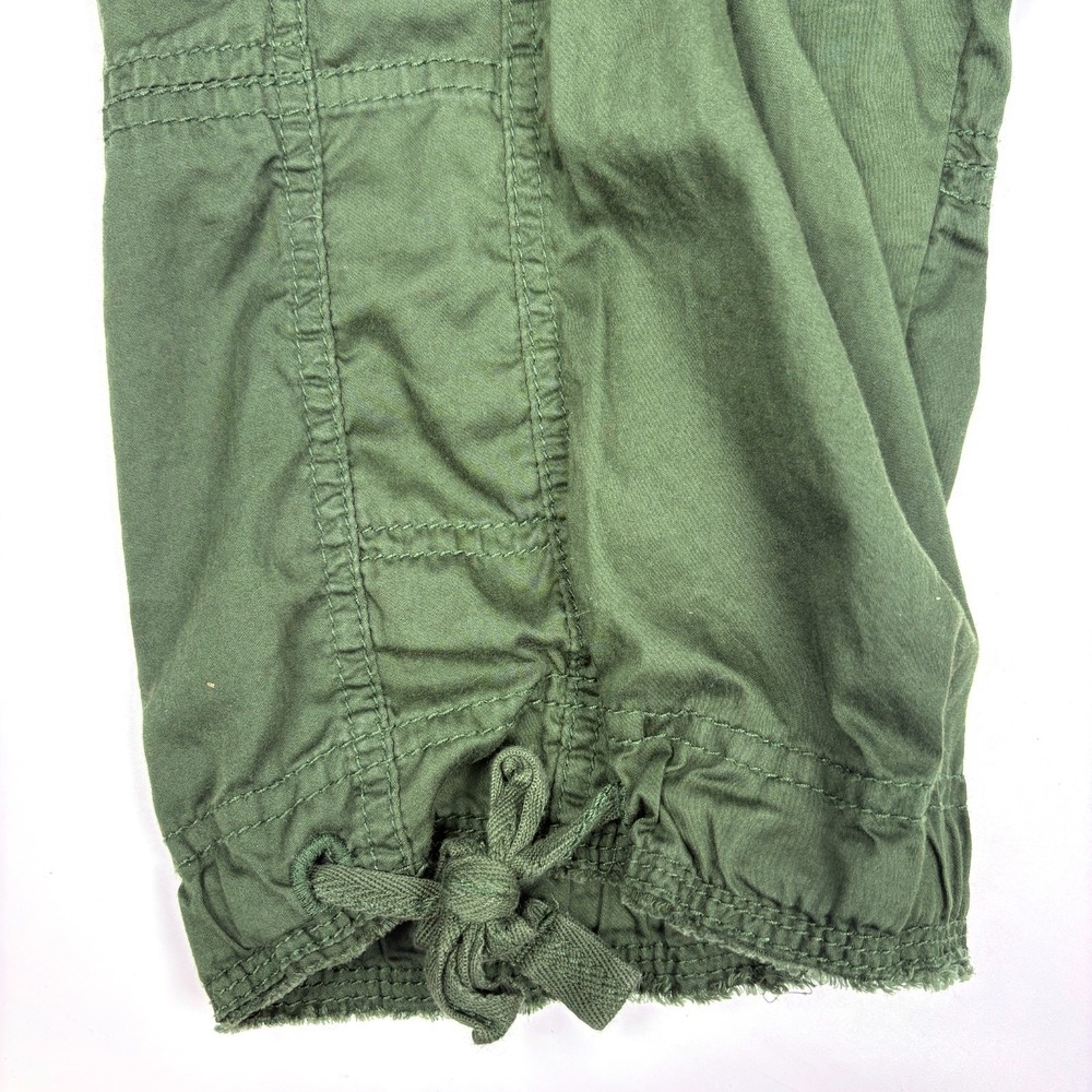 VTG Y2K Bitten by Sarah Jessica Parker Drawstring Capri Joggers Womens Sz 8 Grn - Picture 8 of 13